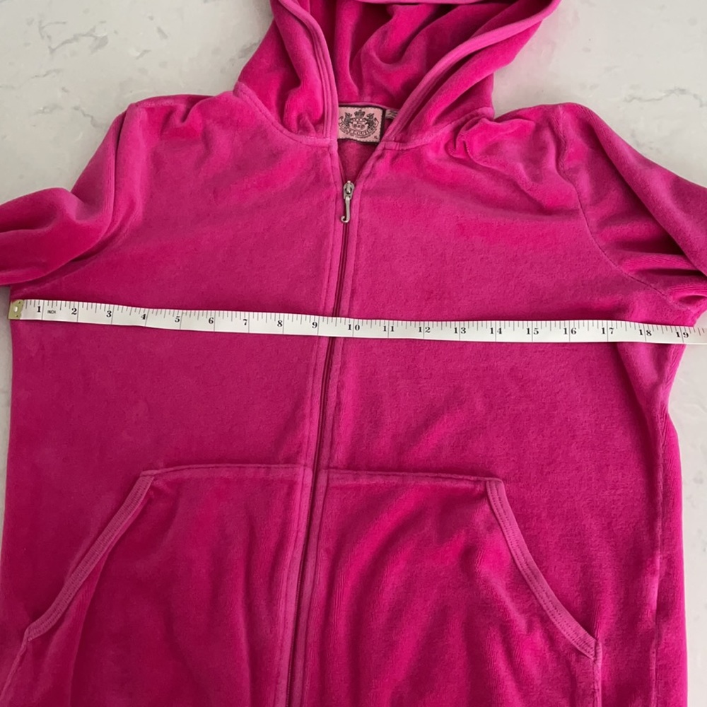 Juicy Couture Velour Juniors Zip Up Hoodie Size XL - Picture 6 of 7
